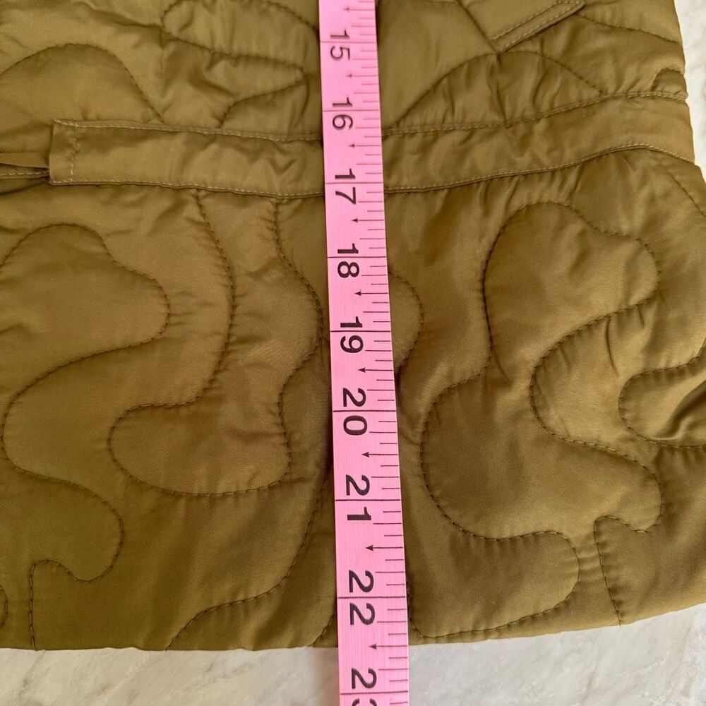 Marc New York Womens Quilted Puffer Vest Jacket Size M olive green Pockets - Picture 7 of 7